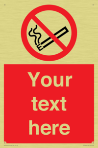 Custom No E-cigarettes / Vaping Sign